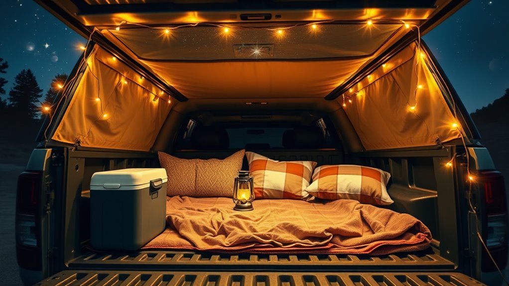 sleeping in pickup truck