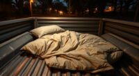 sleeping in truck bed