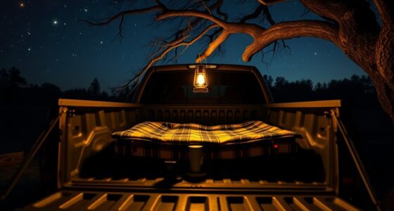 sleeping safely in truck bed