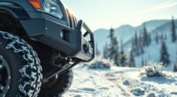 snow chains on 4x4 trucks