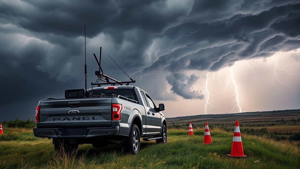 storm chase truck safety