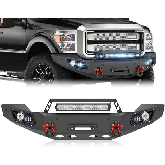 Ford Super Duty Front Bumper with Winch Plate & Lights