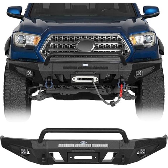 Hooke Road Tacoma Winch Front Bumper with LED Lights