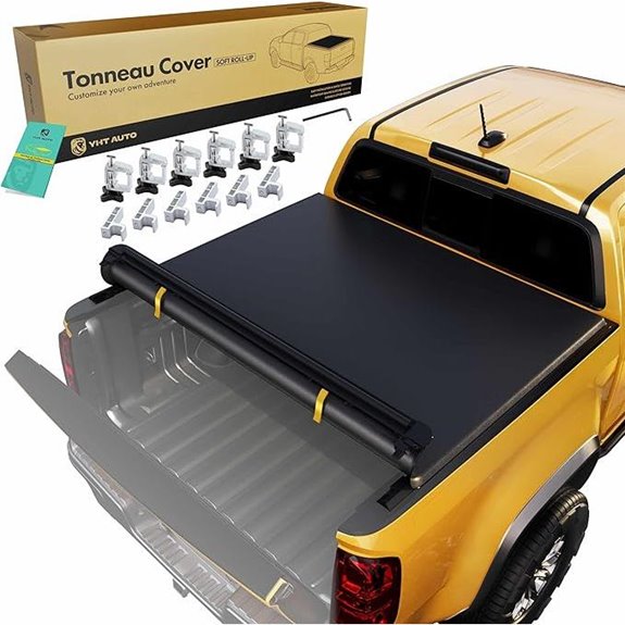 YHTAUTO Soft Roll-up Truck Bed Cover for Tacoma