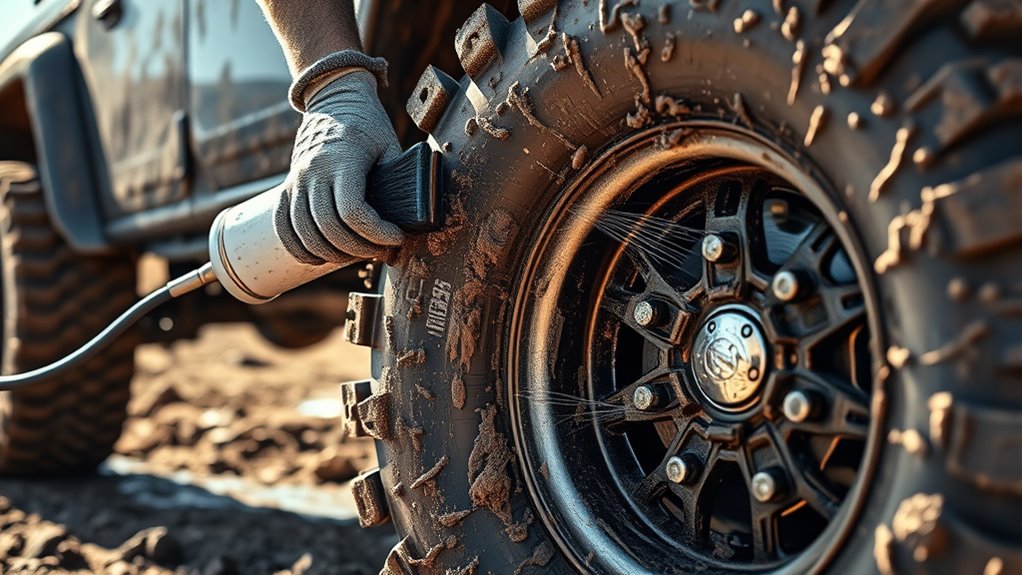 thorough wheel and tire cleaning