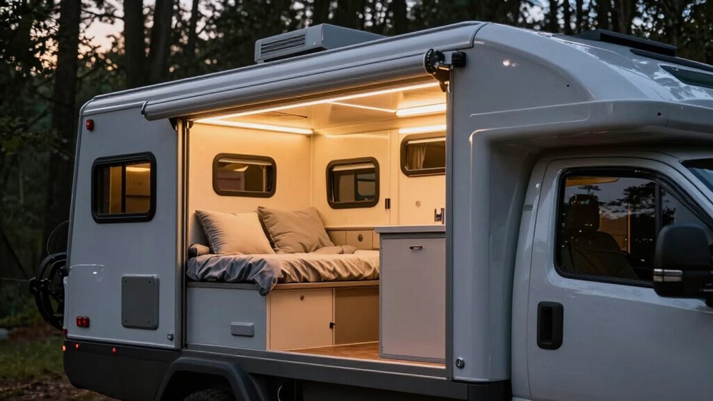 top camper shells with lighting