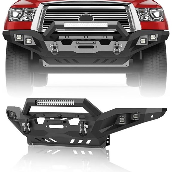 Toyota Tundra Front Bumper with LED Lights and Winch Plate