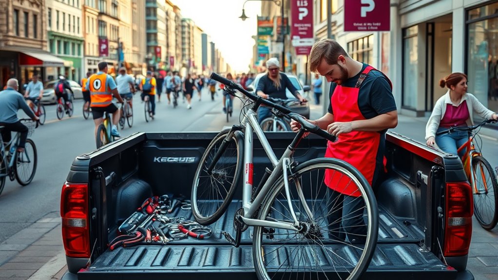 truck bed bike repair