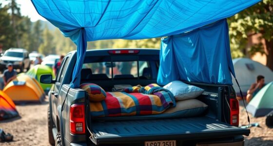 truck bed camping privacy tips