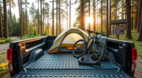 truck bed camping setup
