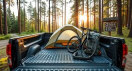 truck bed camping setup