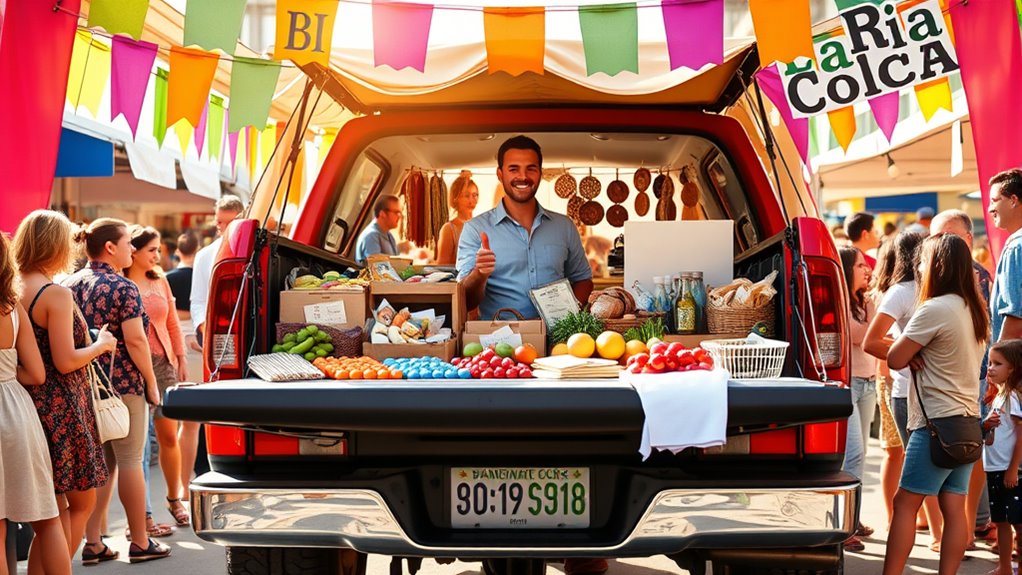 truck bed market booth