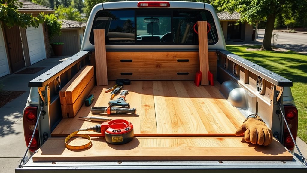 truck bed mobile workbench