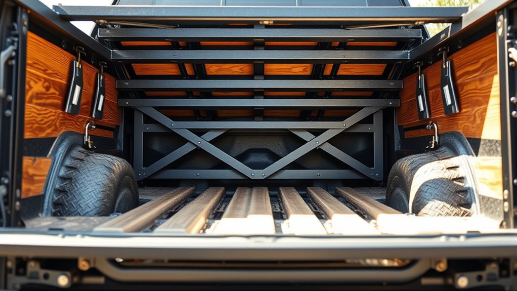 truck bed support structure