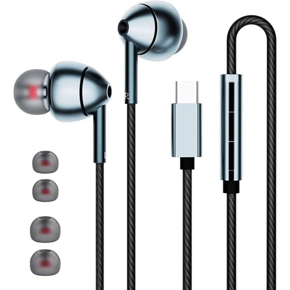 USB-C Wired Earbuds with Mic & Noise Canceling