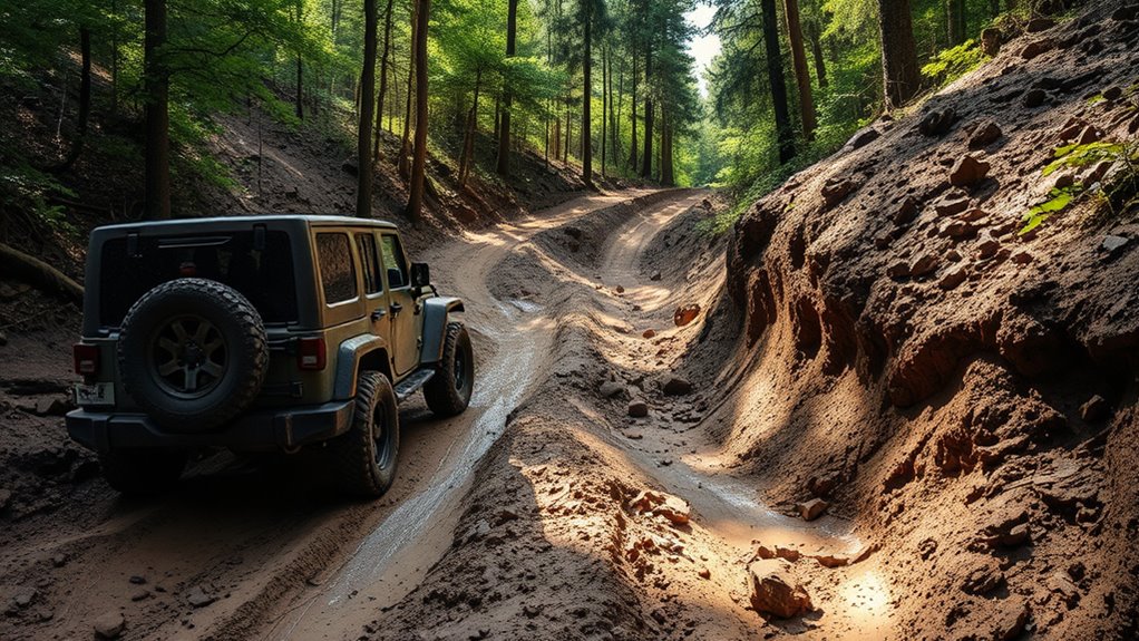 use 4 low in tough terrain