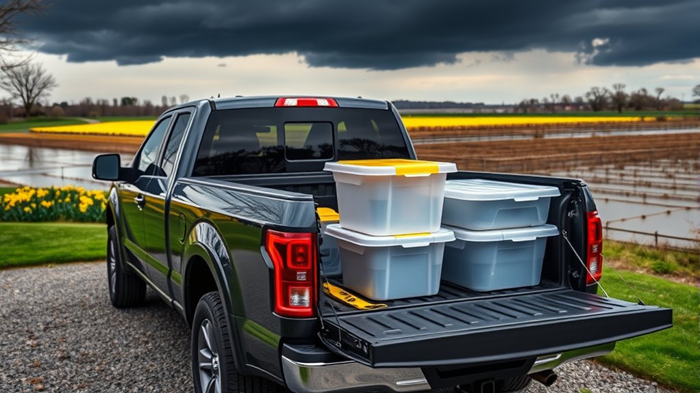 utilize truck bed during flood