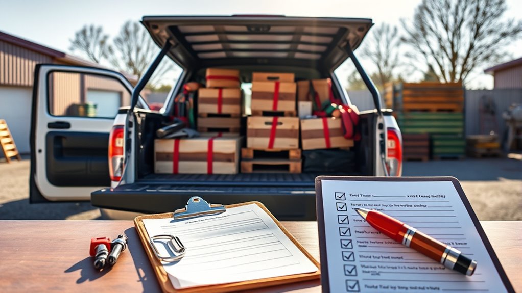 vehicle inspection before loading