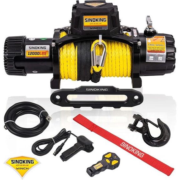 SINOKING 12V Waterproof Electric Winch with Remote