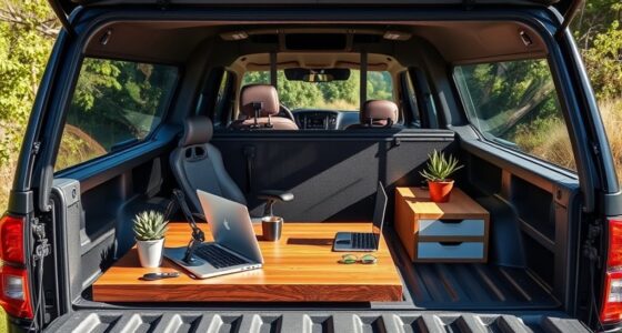 weatherproof truck office setup