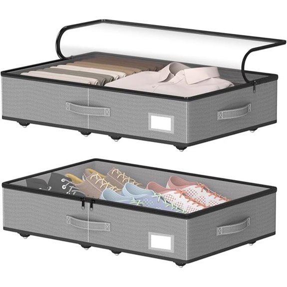 Under Bed Storage Bins with Wheels No Assembly