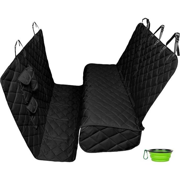 Extra Wide Dog Seat Cover with Travel Bowl