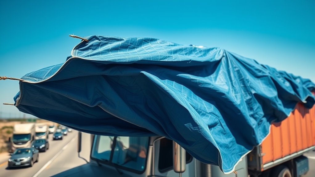 wind resistant tarp securing