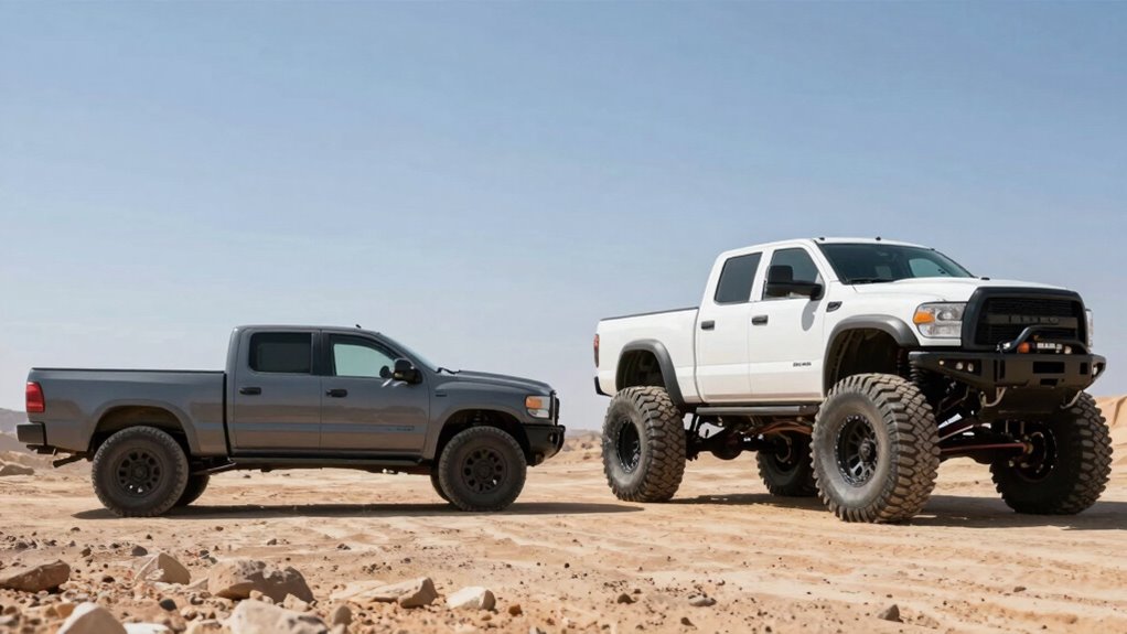 leveling versus lifting trucks
