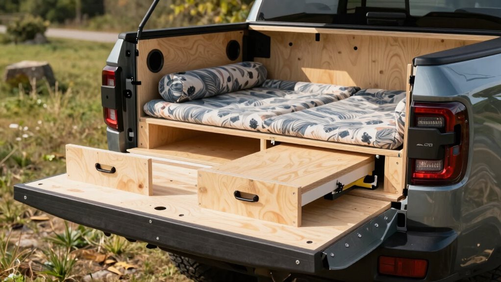 modular flexible truck camping