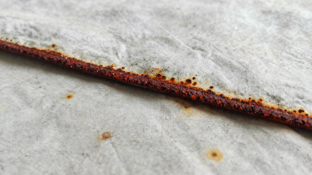 moisture causes rust buildup
