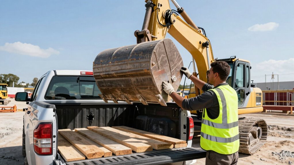 proper heavy equipment loading