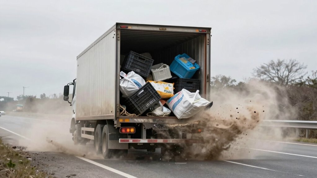 secure cargo against wind