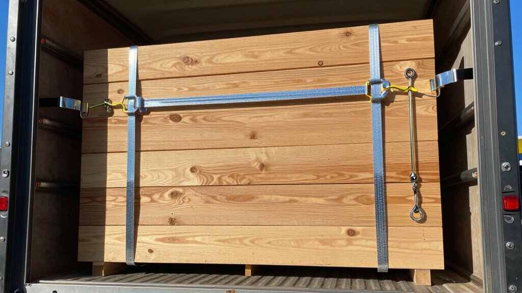 secure cargo with nets and straps