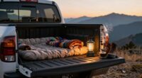 simple truck bed camping