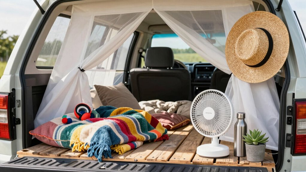 stay cool during truck camping