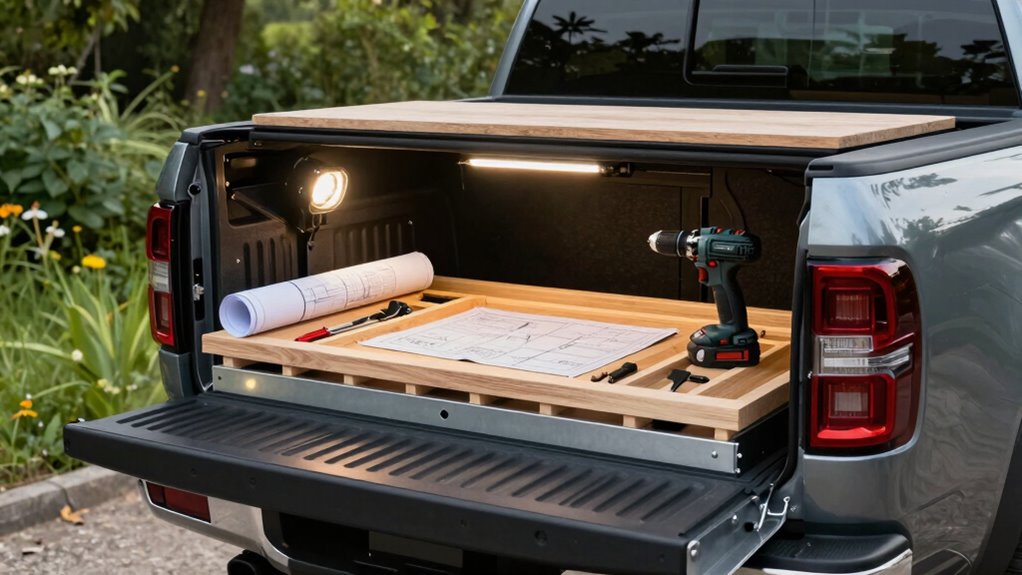 transforming truck beds into workspaces