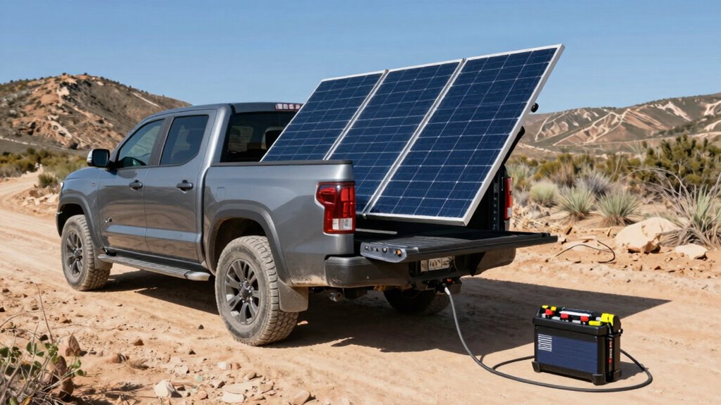 truck bed solar setup