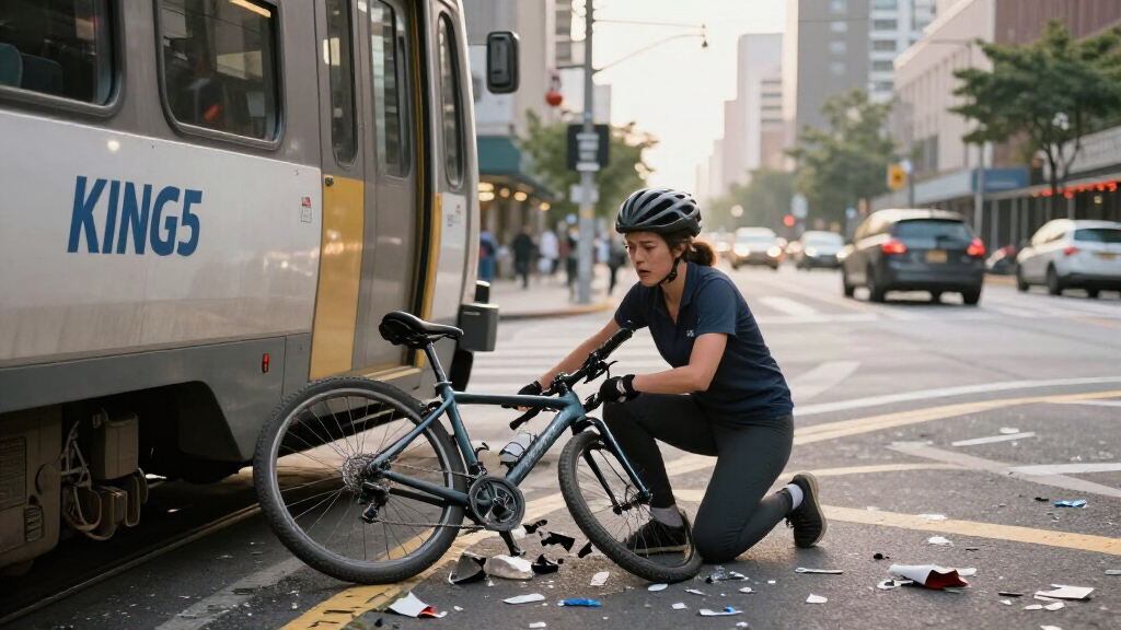 Bicycle Trapped Under Light Rail After Collision Between Rider And Train - KING5.com