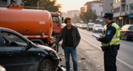 Fuel Tanker Collides With Car In Ankara Injuring Two