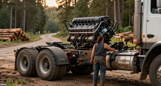 Legendary Twin-Engine Logging Truck Had A 14.6L Diesel V8 Powering The Trailer Too