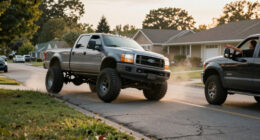 Watch This Goofy Ford Super Duty Bro Truck Roll Over In A Normal Turn